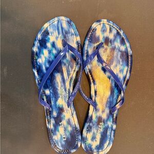 Express Blue and Gold Women's Slippers